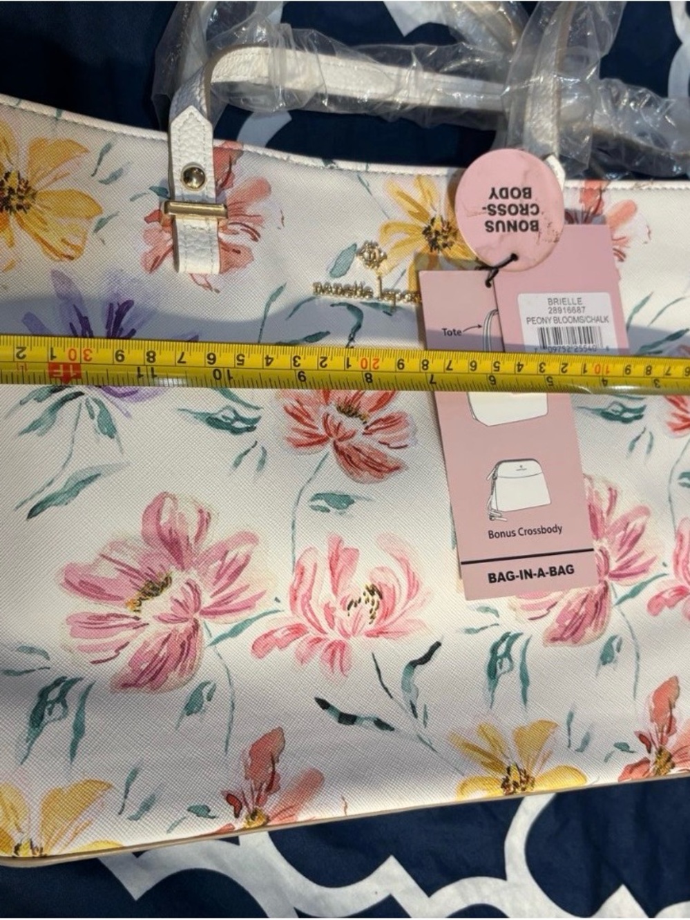 Nanette Lepore Floral Tote in Cream, Pink, Yellow & Green